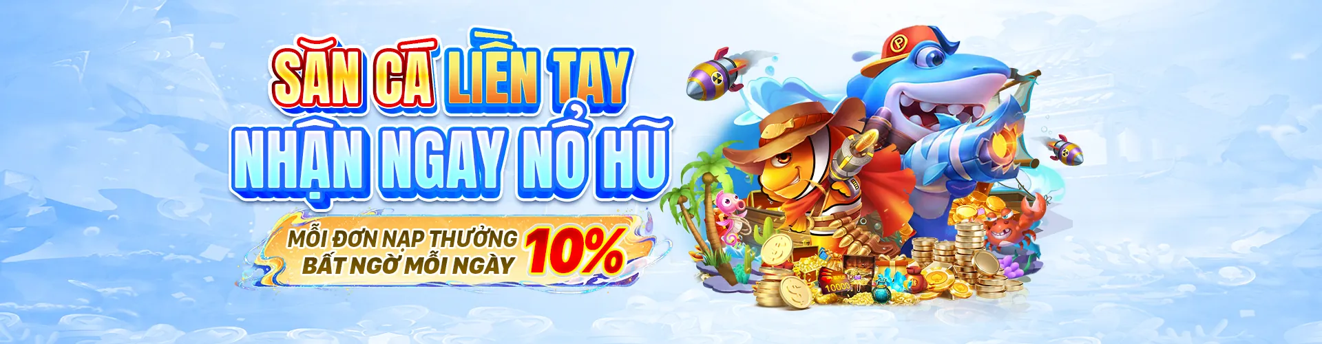 Thế giới bắn cá online vuabai9 với đại dương xanh thẳm và kho báu hấp dẫn